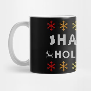 Happy Holigays Ugly Sweater (Rainbow) Mug